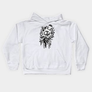 Dark and Gritty Nik Fiend Portrait Kids Hoodie